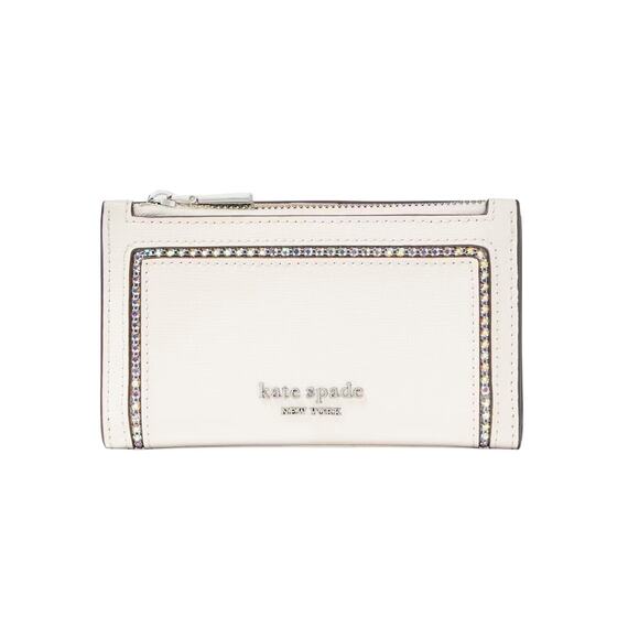 NWT Kate Spade White Wallet with Silver  accents. Includes gift 🎁 box - Picture 3 of 15